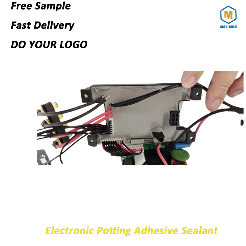 Two-component solventless room temperature curing epoxy potting-sealing material