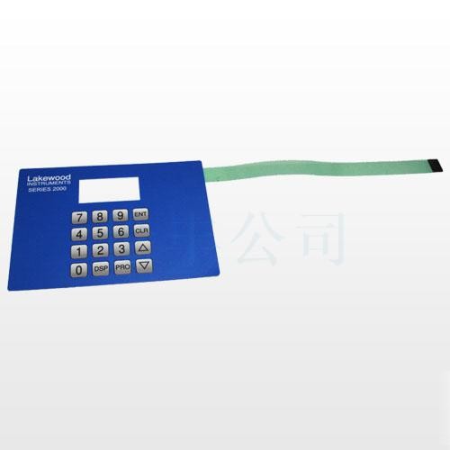 RAL Color Rectangle Membrane Switch Keypad Overlay Flat 3M Adhesive