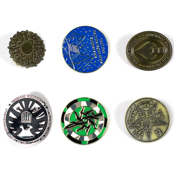 Metal Coins Making Machine Inserting Round Button Badge Machine Custom Soft or Hard Enamel Lapel Pins