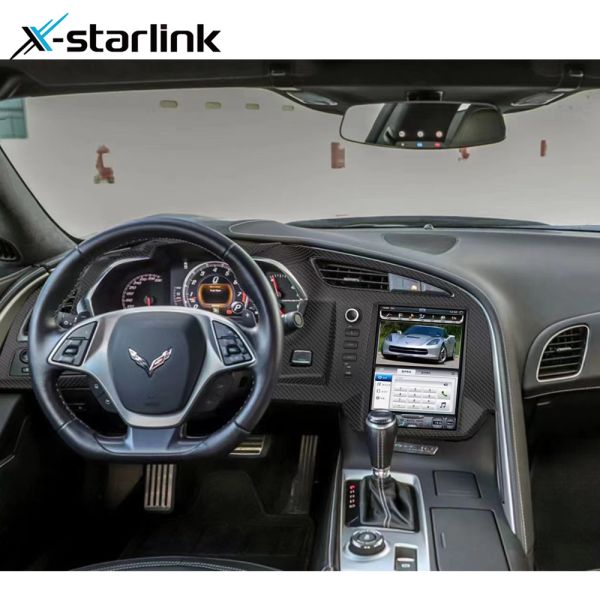 Carbon Fiber Frame Chevrolet Corvette C7 Radio Multimedia Navigation 4+64G Android 12