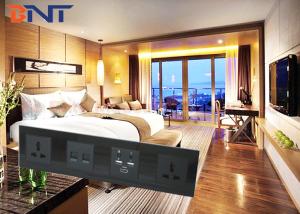 High Class 4 Way Wall Socket Plates With HDMI / RJ45 / RJ11 Input Port