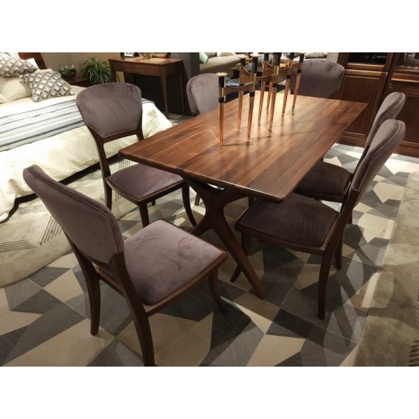 2017 New Design Furniture Dining room sets By Finland top designer for square Table with Walnut or Marble top