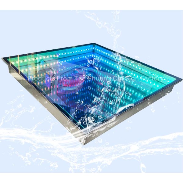 Dimmer Pista Light Wedding Party 3D Mirror Dance Floor LED Display Screen Panels