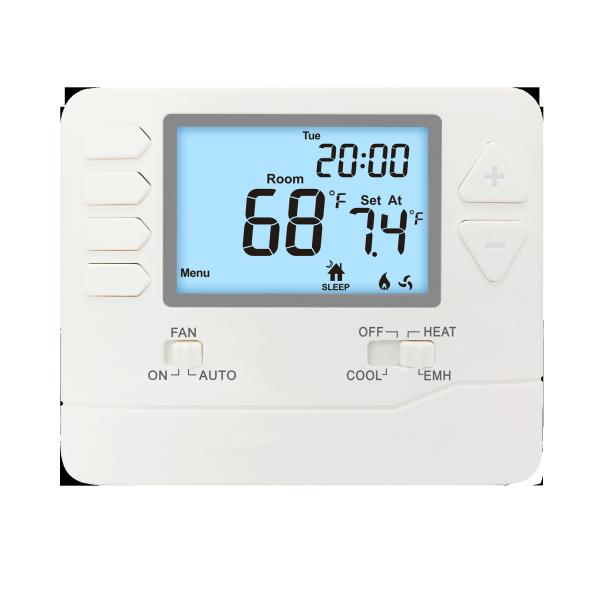 Quality Riseem 24V Heat Pump 2H / 1C  HVAC ABS Multi Stage Thermostat For Office / Bar for sale
