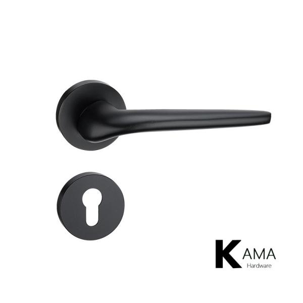 Quality Black Door Split Mortise Door Lock Handle PVD Brass Bright Chrome for sale