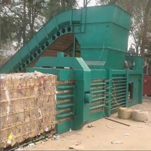 China Hot sell automatic horizontal baler for waste paper cardboard PET bottle Cans Hydraulic press waste paper baler machine wholesale