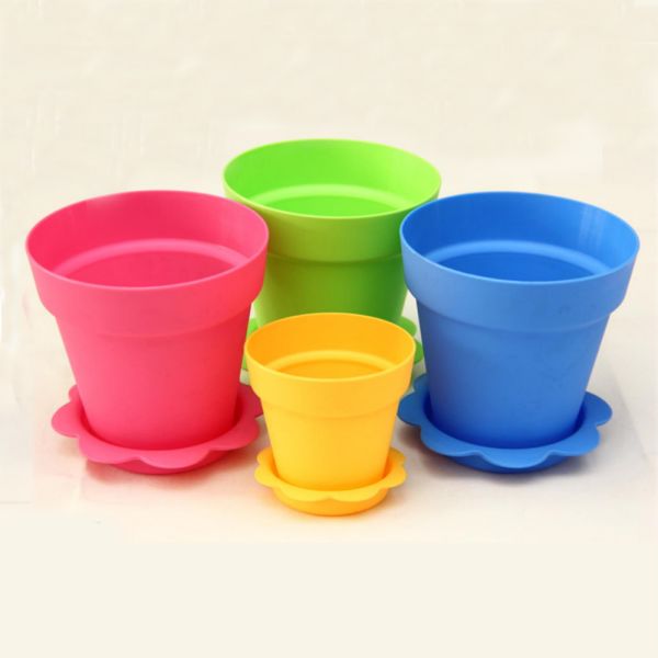 Chinese style light yellow stoving varnish ceramifinish plant pot with gold edge orchid flower pot