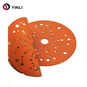 Orange Color 400 Grit Hook And Loop Sandpaper For Orbital Sander