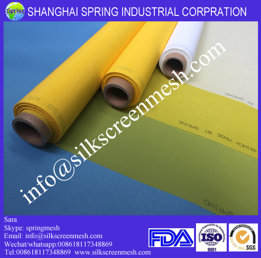 where to buy silk screen mesh 43T white/yellow plain weave bolting cloth