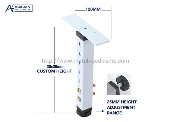 Quality White Adjustable Height Bed Frame Slat Center Support Leg for sale