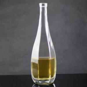 China Glass Collar Olive Oil Packaging Bottles with Polygonal Design and Cork Cap Closure wholesale