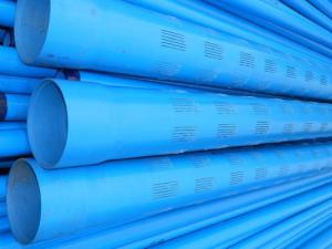 China Water Well Casing PVC U Wall Pipe / Water Filter Screen Pipe System Specification wholesale