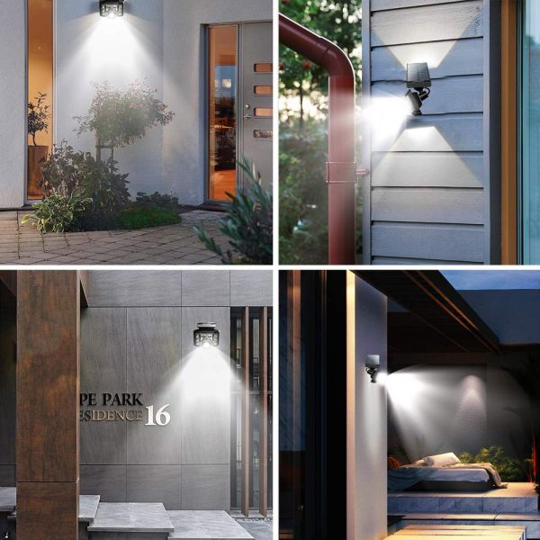 Wireless outdoor solar motion sensor light