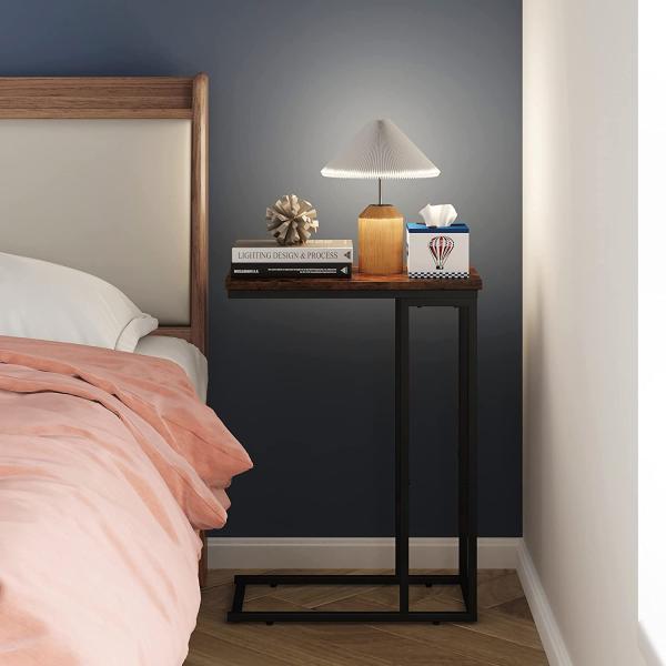Quality  Side Table, End Table, C Shaped Small Night Table Sofa End Table with Optional Adjustable Feet and Casters, for sale