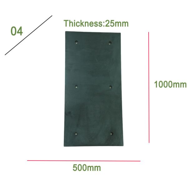 1000*500*25mm Or Customized Rubber Anti-Slip Mat Embedded With 5 Mm/4mm Steel Plate