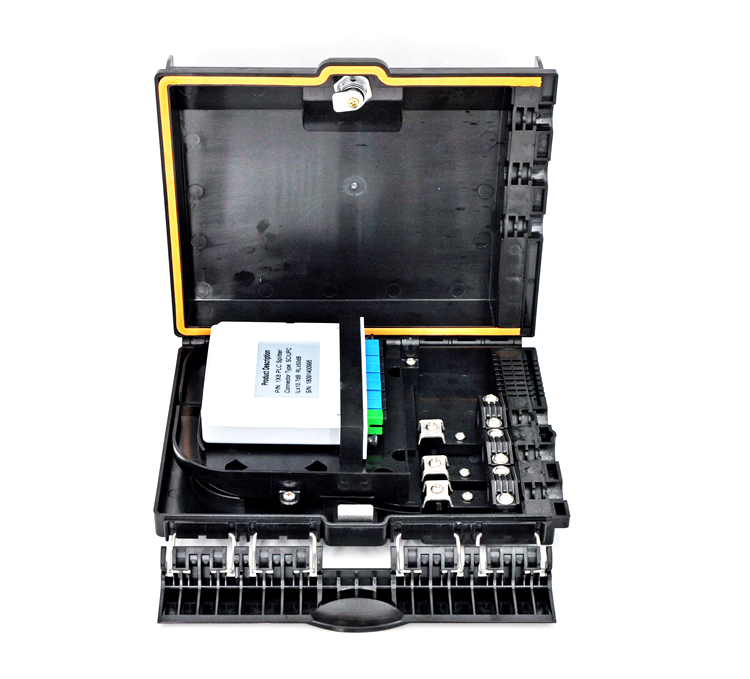 Waterproof IP65 Fiber Optic Terminal Box with 12 Fibers Capacity and 1x8 PLC Splitter for Easy Installation