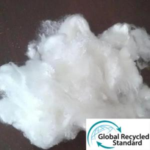 China 64mm Recycled Polyester Staple Fiber 1.5D Non Silicon Fiber wholesale