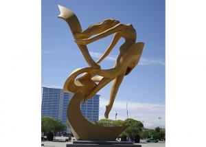 China Outdoor Large Abstract Modern Stainless Steel Sculpture , Dancing Girl Sculpture wholesale
