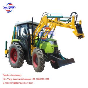 China Wire Rod Tractor Mounted Post Hole Digger / Large Pole Drilling Equipment on sale