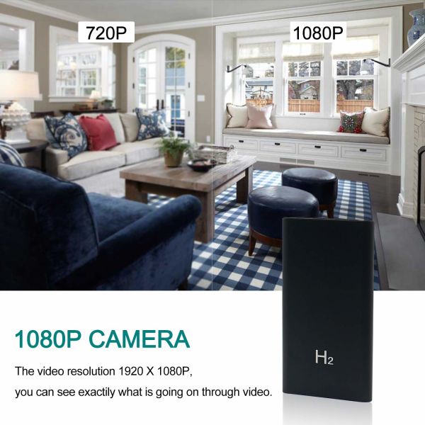 Spy Camera 5000mAh Power Bank Hidden Camera HD 1080P Video Recorder Nanny Mini Security Camera, No WiFi Need