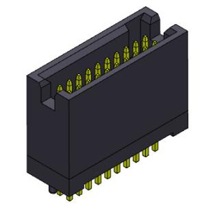 China 1.0AMP 1.27mm Box Header Dual Row Stright Dip Type 300V AC/DC wholesale