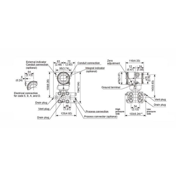 China EJA120E-JES5G-934DJ EJA120E Draft Range Differential Pressure Transmitter wholesale