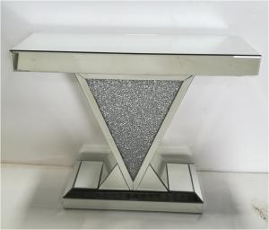 Sparkly Crushed Diamond Mirored console table for living Room