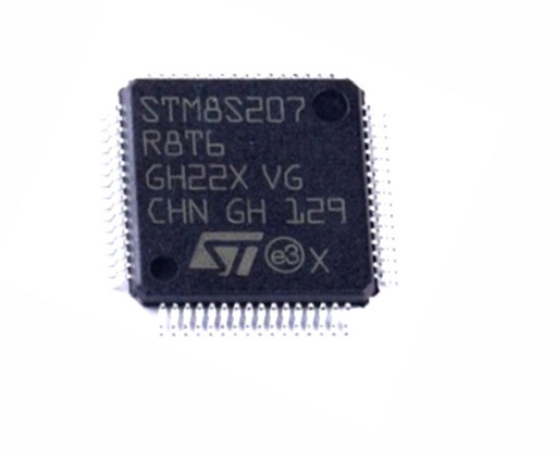 MCU 24MHz, 8-Bit MCU LQFP-64 STM8S208RBT6 Suitable for smart door lock and fingerprint lock scheme