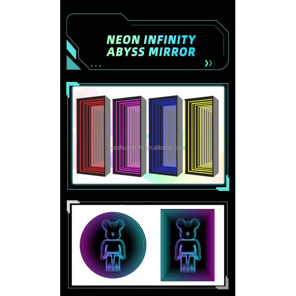 Infinite Visual Art Light Box Melle Abyss Mirror 3D Luminous Letter Logo Neon Billboard