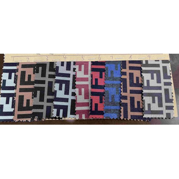 Printed Double F Letter PVC Faux Leather Bags Purse Wallet Phone Case Package Gift Box Leather Fabric