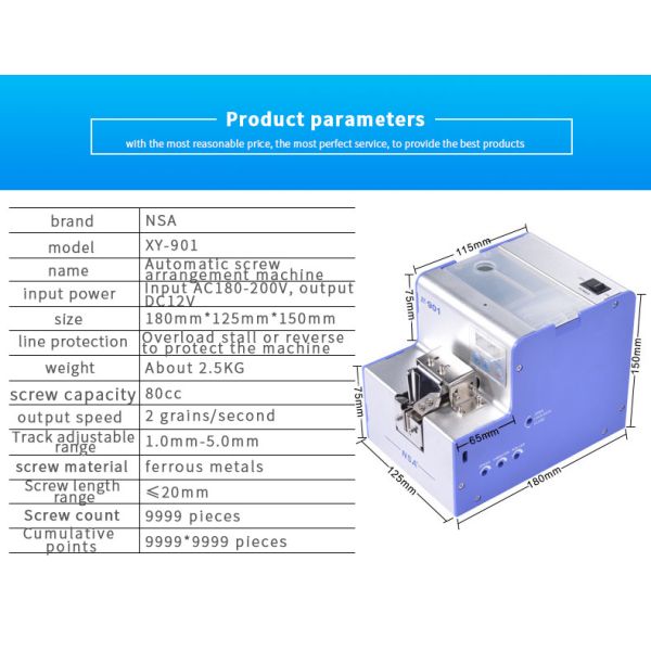 NSA Counting Automatic Screw Machine XY-901 Ferrous Metals Multi Engineering