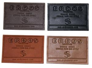 China PU Embossed Leather Patches Nickel Free Plating custom embossed labels wholesale