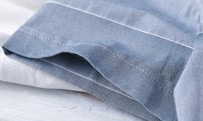 Thin Slim Fit Casual Work Uniform For Men Square collar Bottom Left Embroidered