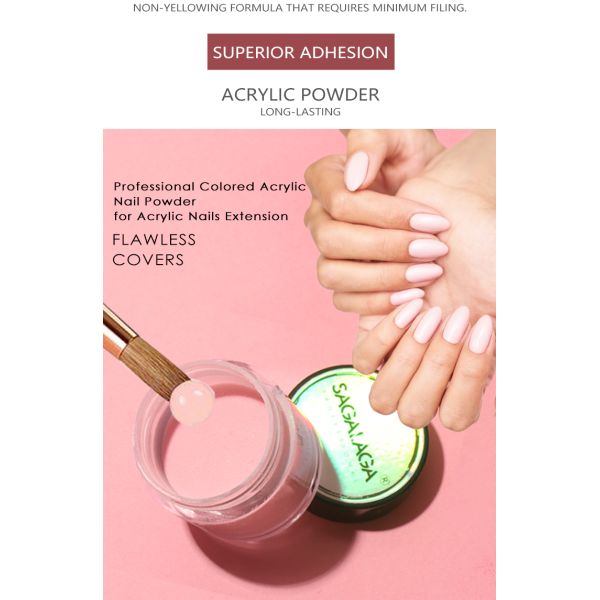 Over 100 Colors to Choose From Private Label Colored Acrylic Nail Powder in Jar 10g 30g 50g Capacity