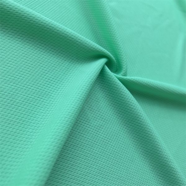 Polyester Knitted Bird Eye Fabric For Sports T-Shirt And Basketball Uniform