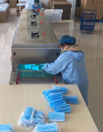 Quality 1800W 6m/min Disposable Face Mask UV Sterilizer Machine for sale
