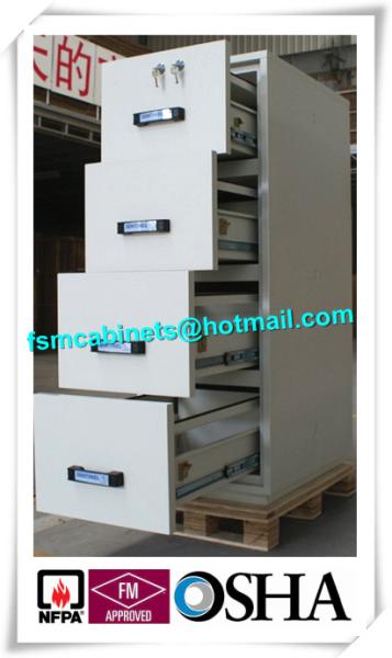 Quality Steel Waterproof Fire Resistant File Cabinet , Two Drawer Fire Rating Storage Cabinet for sale