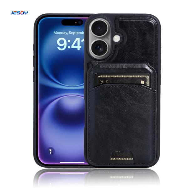 Quality Magnet Pu Leather Phone Case With Magsafe Card Holder For IPhone Samsung for sale