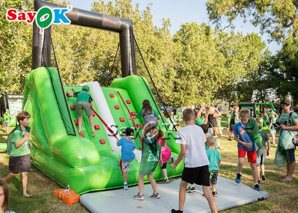 Quality Commercial Inflatable Jumping Bouncer Motion Inflatable Obstacle Game Mini Green Inflatable Climbing Slide ROHS for sale