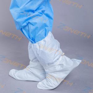 China Microporous Disposable Shoe Protectors With Shoe Lace wholesale