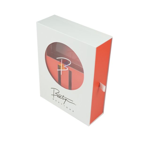 Rigid Cardboard Cosmetic Packaging Box Makeup Set Cosmetic Gift Box With Clear Window