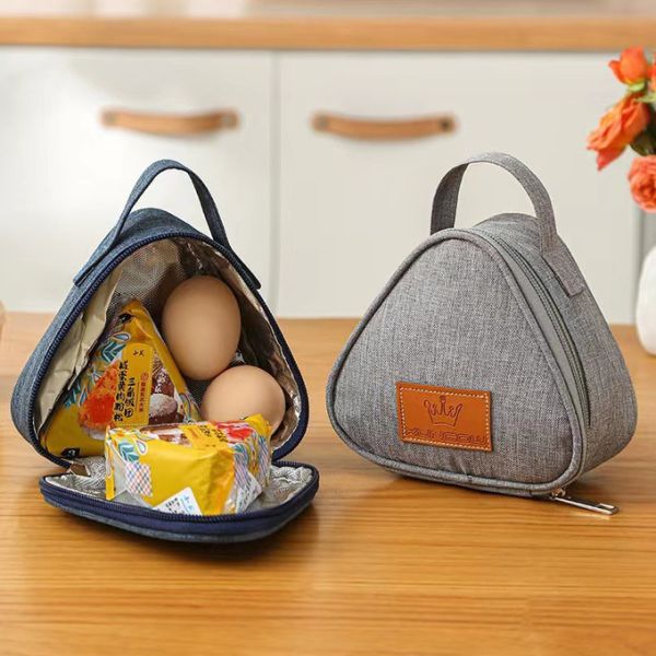 Custom Printed Lunch Bags With Insulation Bags Rice Ball Bag Triangle Lunch Bag