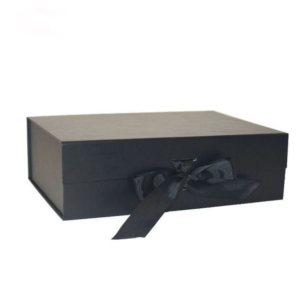 Make up Cosmetics Shirts Shoes Packaging Foldable Custom Logo Storage Box with Ribbon and Logo Printing