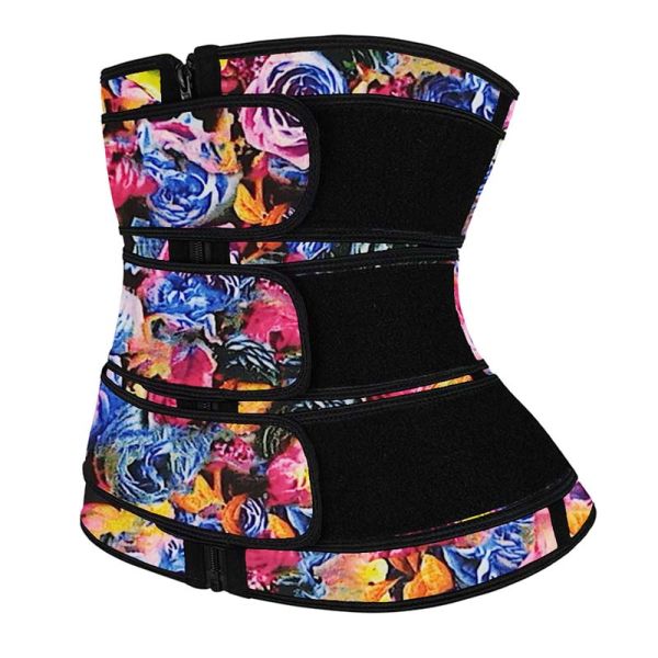 Latex Three Strap Waist Trainer 3XS Curves Waist Trimmer Belt With Zipper