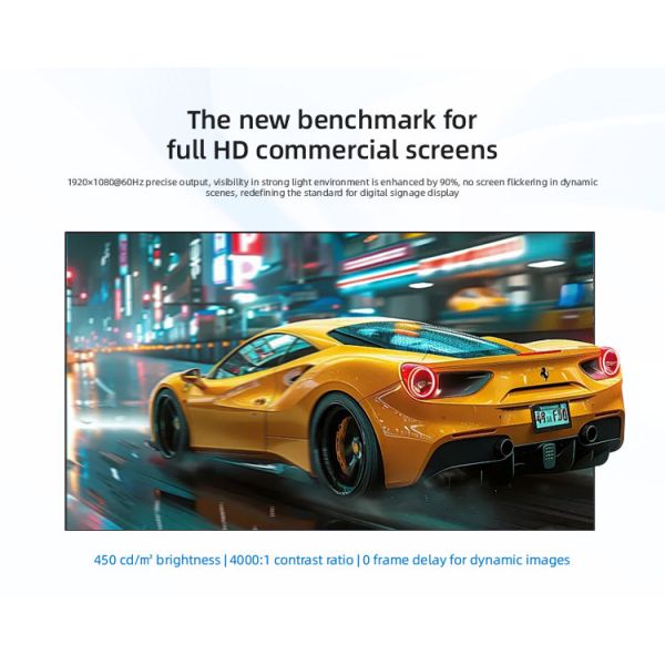 HD 46'' 49'' 55'' LCD Display Panel Seamless LCD Splicing Screen Large Advertising Player for Conference Monitoring Security