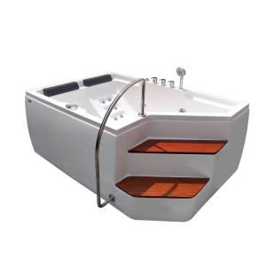 China 66 2 Person Air Bathtub For Adults Air Jet Soaking Tub Freestanding on sale