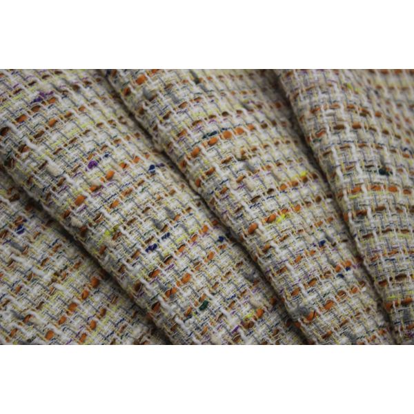 In Stock Wholesale of a Roll New Design 100 Polyester Tweed Fabric for Women's Coat Clothing in Autumn and Winter
