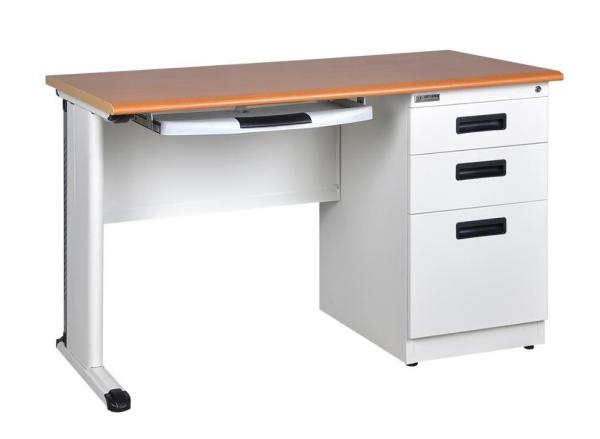 Quality KD Metal Steel Office Computer Table H750mm With Three Drawers for sale