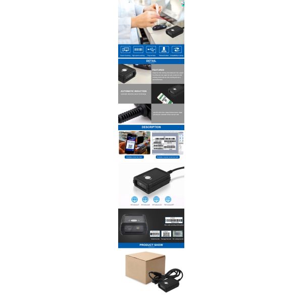 32 Bit 1D CMOS Fixed Mount Barcode Scanner , Laser Barcode Scanner For Industry