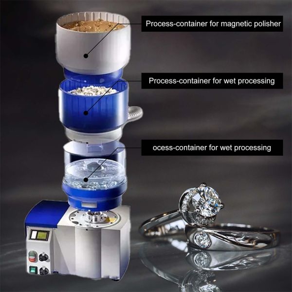 3 In 1 Jewelry Polishing Machine Multi Function Benchtop Jewelry Polisher